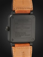 Bell & Ross - BR 03 Heritage Automatic 41mm Ceramic and Leather Watch, Ref. No. BR03A-HER-CE/SCA