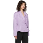 Pyer Moss Purple Wrap Blazer