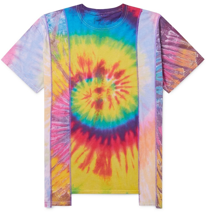 Photo: Needles - Patchwork Tie-Dyed Cotton-Jersey T-Shirt - Multi