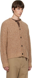 Solid Homme Beige Wool Button Cardigan