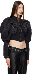 Masha Popova SSENSE Exclusive Black Scrapyard Denim Jacket