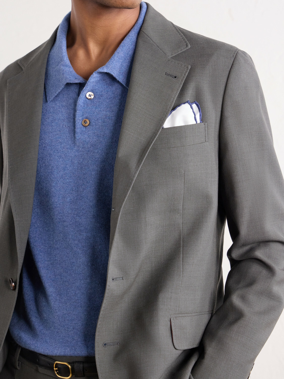 Rubinacci - Cashmere Polo Shirt - Blue