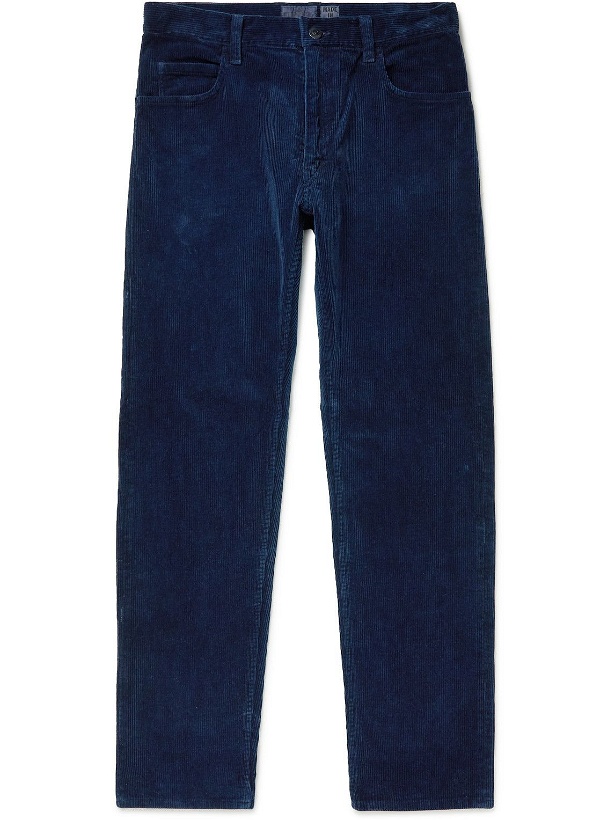 Photo: Blue Blue Japan - Straight-Leg Cotton-Corduroy Trousers - Blue