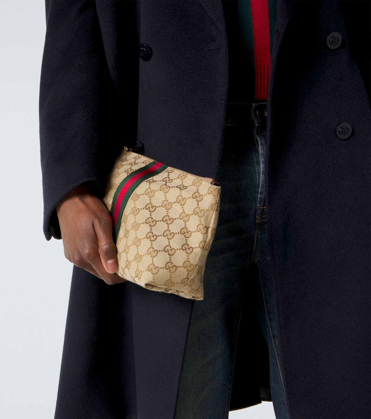 Gucci GG Canvas Small pouch with strap Gucci