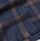 Brioni - Checked Virgin Wool Scarf - Blue