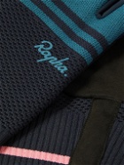 Rapha - Jacquard-Knit AX® Suede Cycling Gloves - Blue