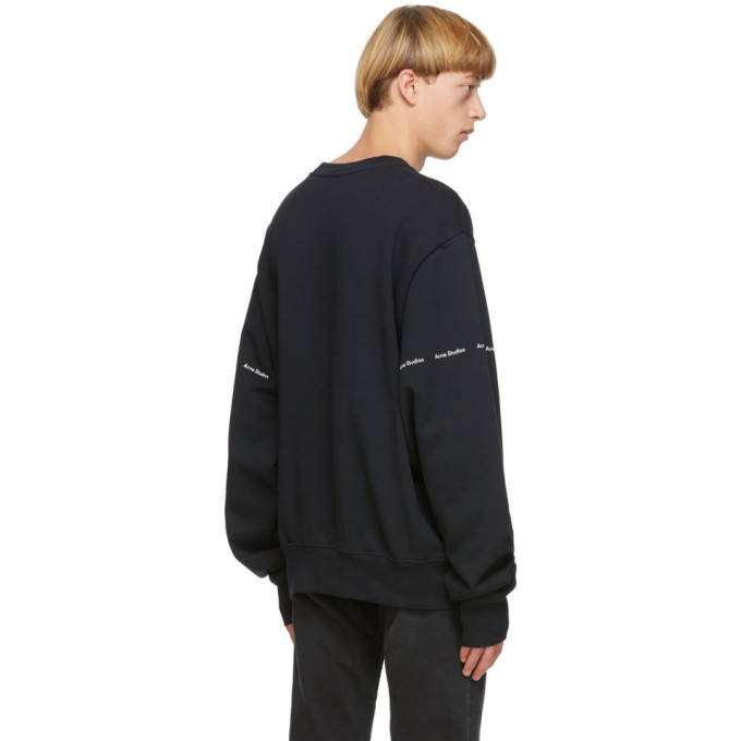 Acne Studios Black Logo Print Sweatshirt Acne Studios