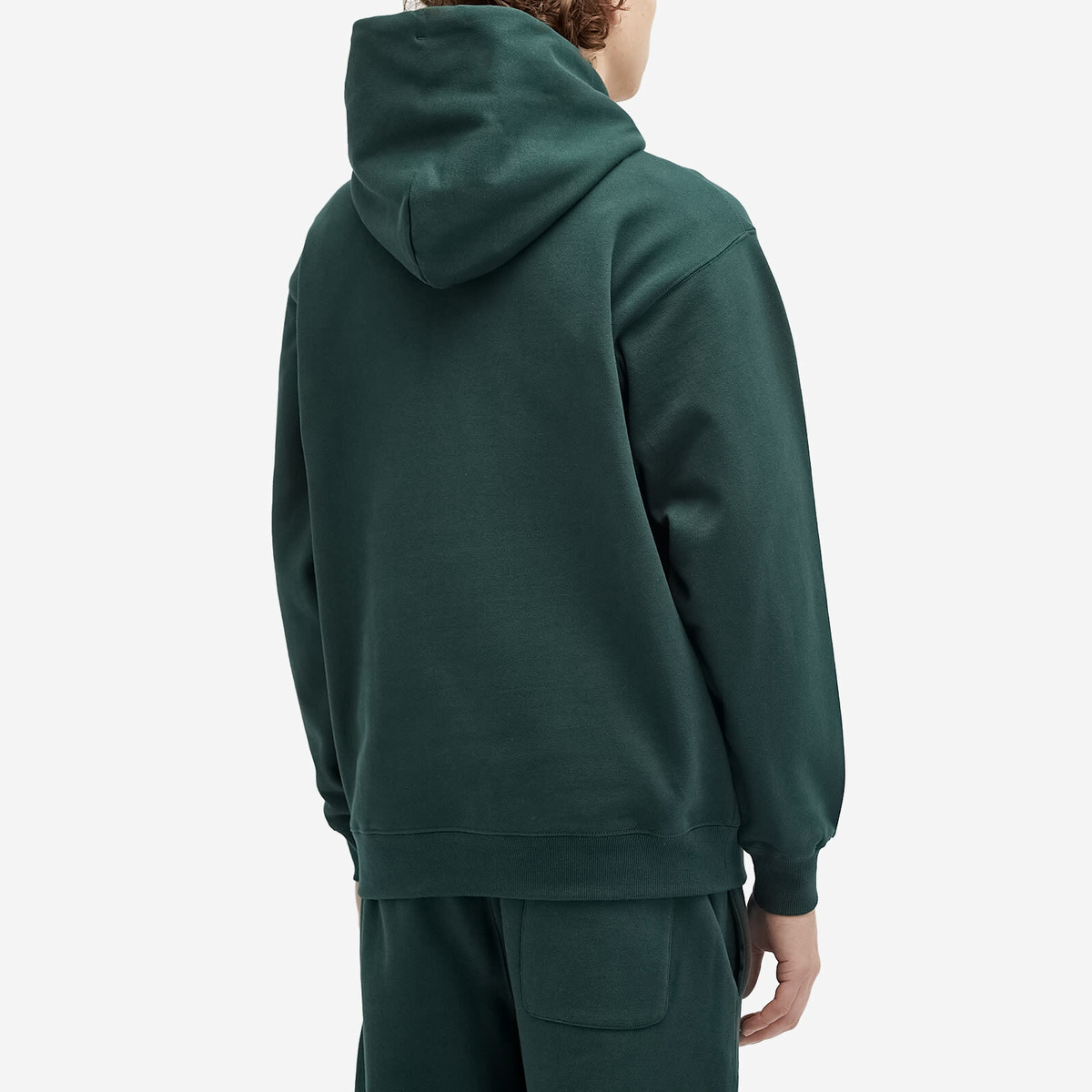 BEAMS Men's College Logo Hoodie in Green
