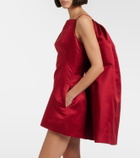 Givenchy Sliced caped silk duchess satin minidress