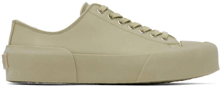 Photo: Jil Sander Green Low-Top Sneakers