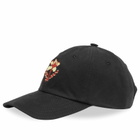 Drake's Men's Embroidered Flower Baseball Cap in Black 
