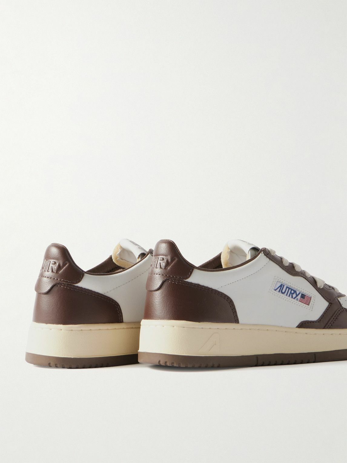 Autry - Medalist Two-Tone Leather Sneakers - Brown Autry