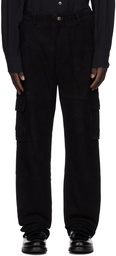 Deadwood Black Convoy Leather Cargo Pants