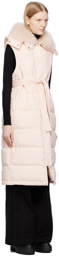Yves Salomon Pink Belted Down Coat