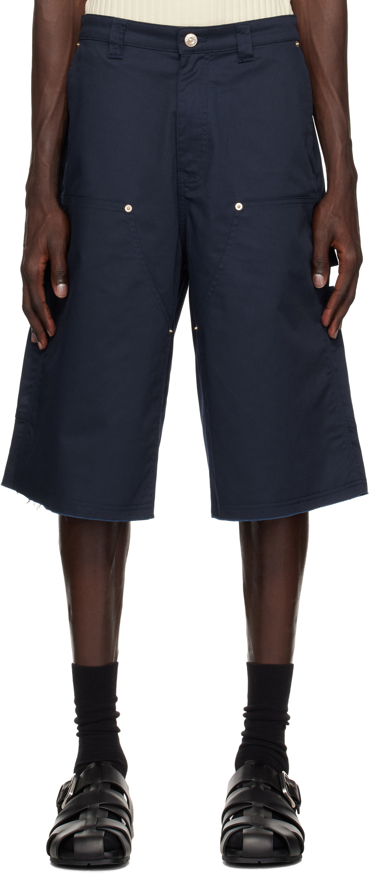 Wales Bonner Navy Kingston Shorts Wales Bonner