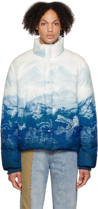 Photo: Feng Chen Wang Blue & White Painting Down Jacket