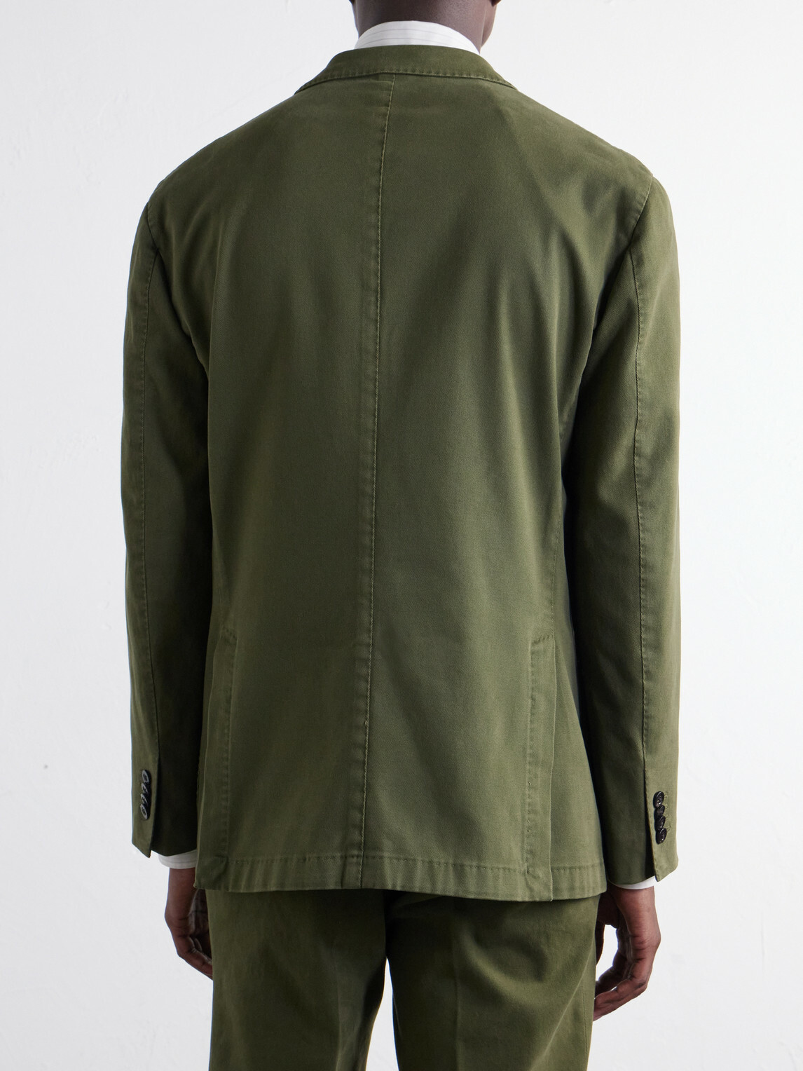 Boglioli - Stretch Cotton-Twill Suit Jacket - Green
