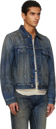 Rick Owens DRKSHDW Blue Concordians Trucker Denim Jacket