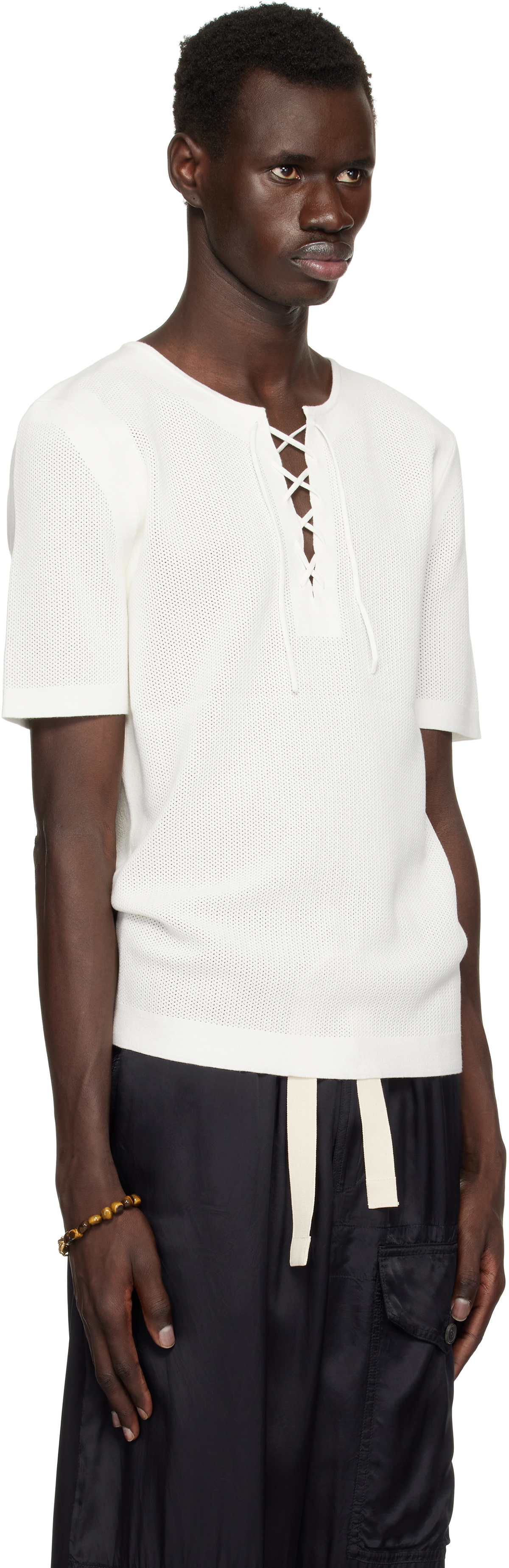 Dries Van Noten Off-White Knit T-shirt Dries Van Noten