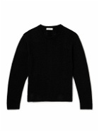 mfpen - Everyday Striped Organic Cotton-Blend Bouclé Sweater - Black