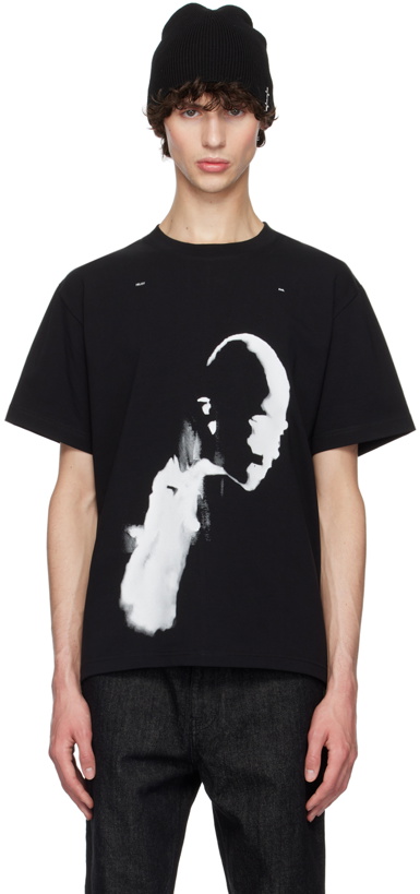 Photo: HELIOT EMIL Black AI Generated Print T-Shirt