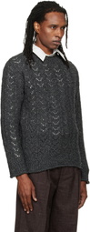 NULLUS Gray Eyelet Sweater
