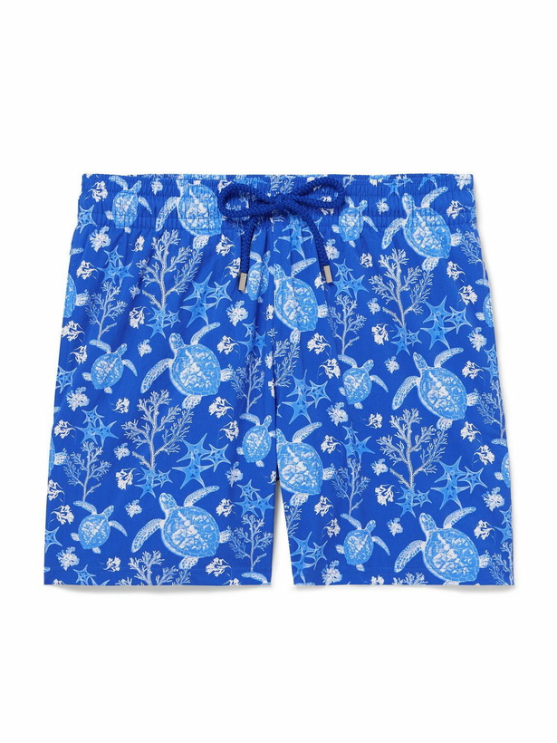 Photo: Vilebrequin - Moonrise Straight-Leg Mid-Length Printed Swim Shorts - Blue