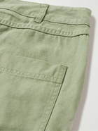 Nike - Straight-Leg Logo-Embroidered Cotton-Canvas Trousers - Green