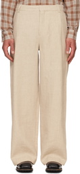 Holzweiler Beige Alex One Pleat Trousers