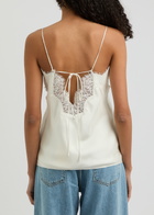 Rohe Lace-trimmed Silk-satin Camisole top Cream