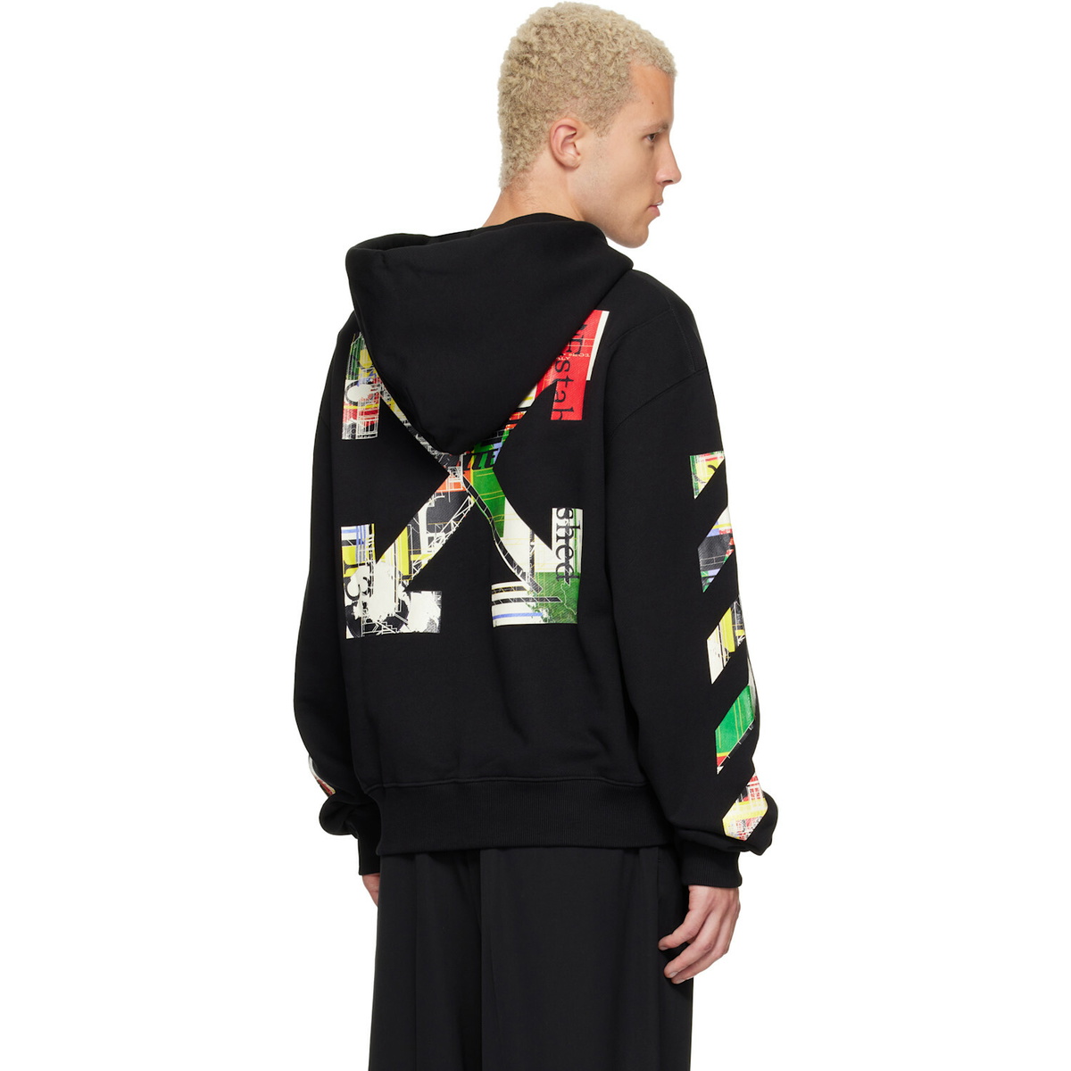 Off-White Black Industrial Arrow Regular Zip Hoodie