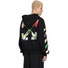 Off-White Black Industrial Arrow Regular Zip Hoodie