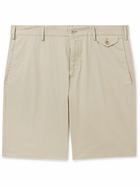 Incotex - Slim-Fit Straight-Leg Stretch-Cotton Poplin Bermuda Shorts - Neutrals