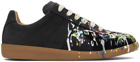 Maison Margiela Black Paint Replica Sneakers