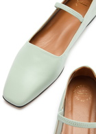 Atp Atelier Petina Leather Ballet Flats Light Green