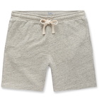 Hartford - Mélange Loopback Cotton-Jersey Drawstring Shorts - Gray