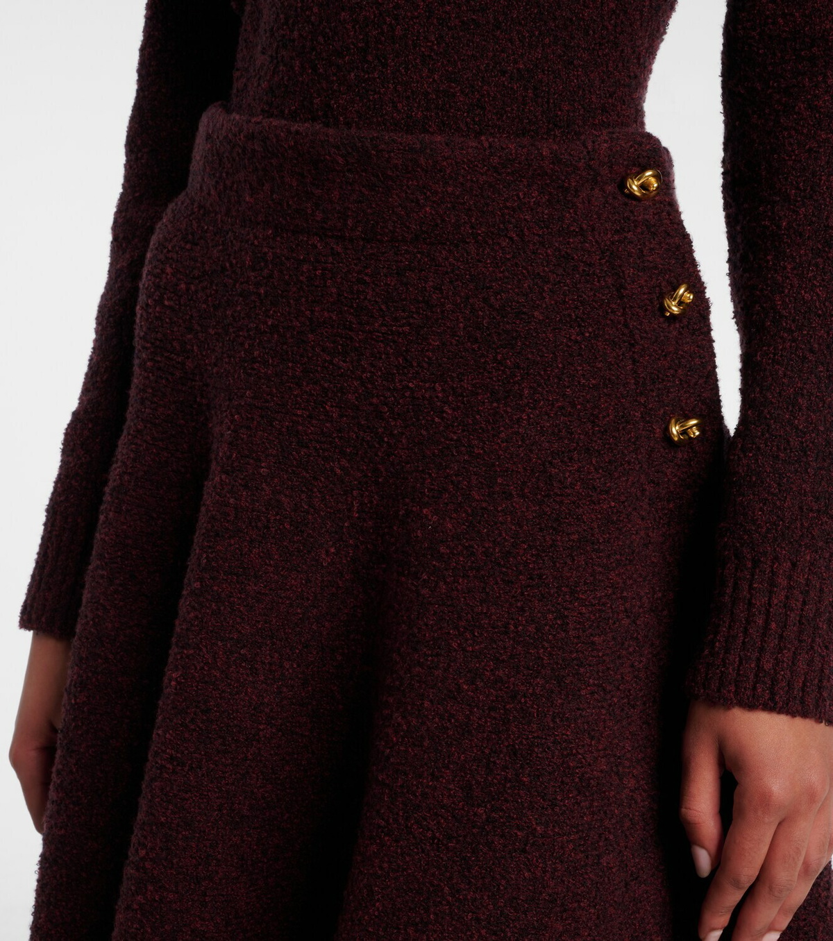 Bottega Veneta Knot knitted midi skirt