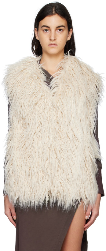Photo: HALFBOY Off-White Eco Fur Vest