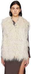HALFBOY Off-White Eco Fur Vest