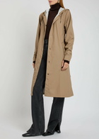 Rains Hooded Coated Shell Jacket Beige