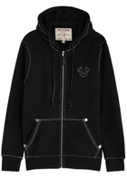 True Religion Big T Hooded Cotton-blend Sweatshirt Black