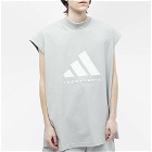 Adidas Men's Basketball Sleeveless Logo T-Shirt in Metal Grey