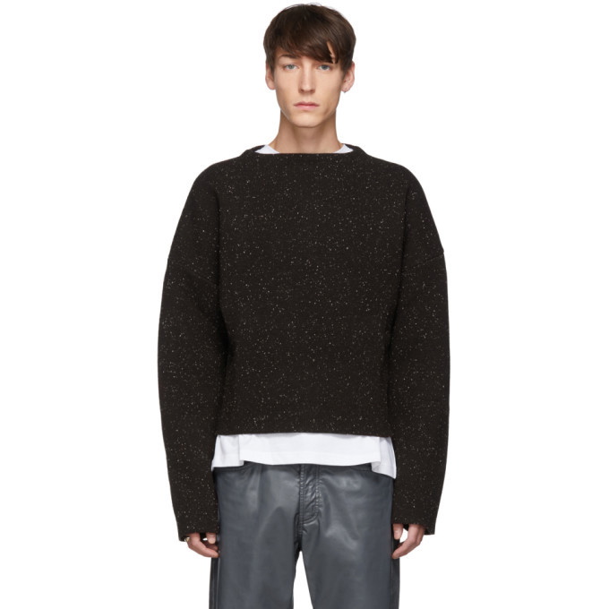 Photo: Jil Sander Brown Boat Neck Sweater