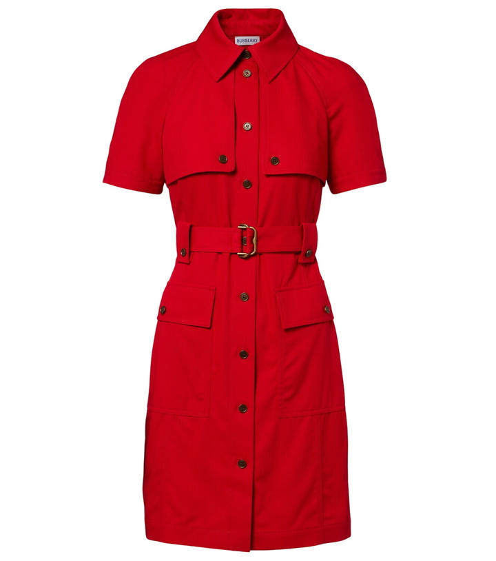 Photo: Burberry Belted wool shirt dress