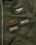 Schott Nyc X Bstn 210100 Rs Jacket Green Bomber Jackets