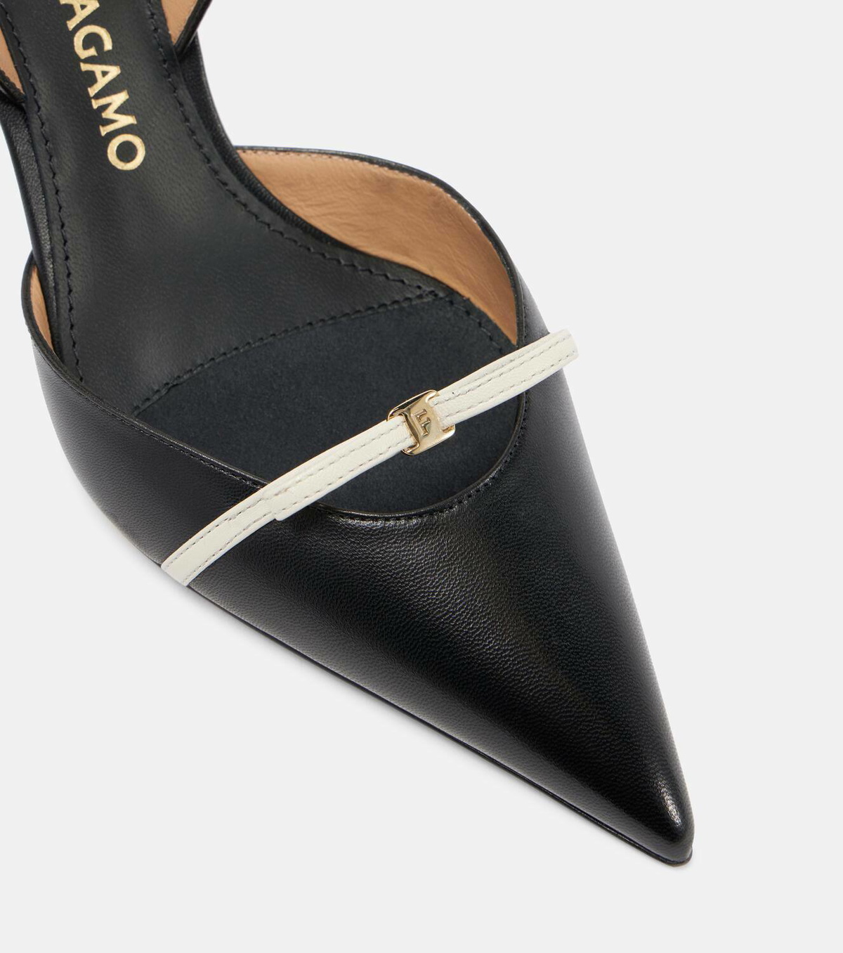 Ferragamo Gylla 70 leather slingback pumps
