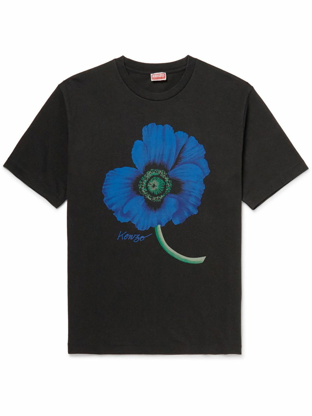 Photo: KENZO - Logo-Print Cotton-Jersey T-Shirt - Black