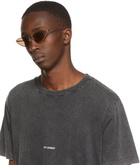 Saint Laurent Gold Shiny Cat-Eye Sunglasses