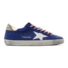 Golden Goose Blue Nubuck Superstar Sneakers