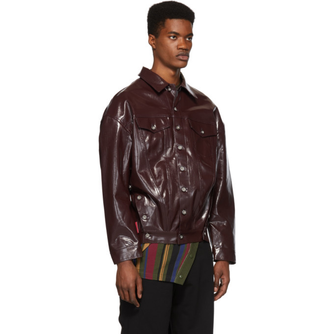 ジャケット・アウター archive DIESEL Wax-coated denim jacket Diesel Red Tag Brown Glenn Martens Edition Coated Denim Jacket Diesel